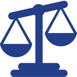 icon-civil-rights icon of justice scales, used to represent civil rights practice