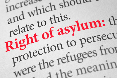 immigration-asylum image of text with the phrase "right to asylum" highlighted