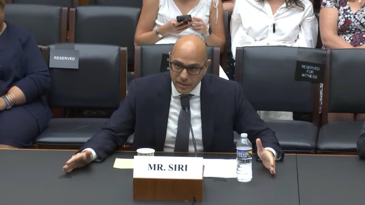 image of aaron siri testifying as witness before congress