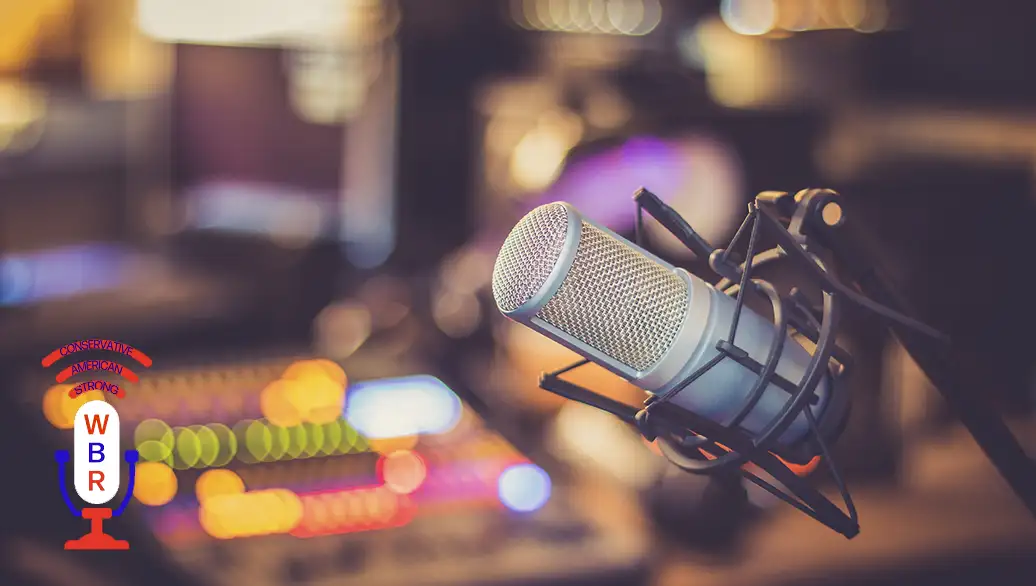 image of radio studio with wendy bell logo used for interview with aaron siri discussing the fda and pfizer