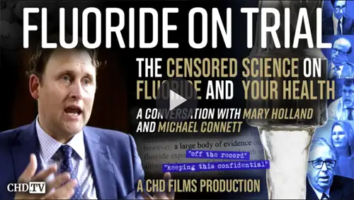 michael connett on childrens health defense video overlay