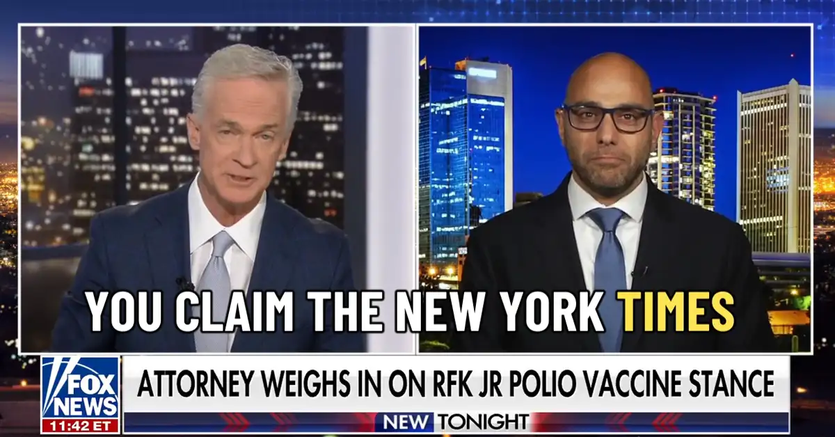 video still of aaron siri on fox news @ night