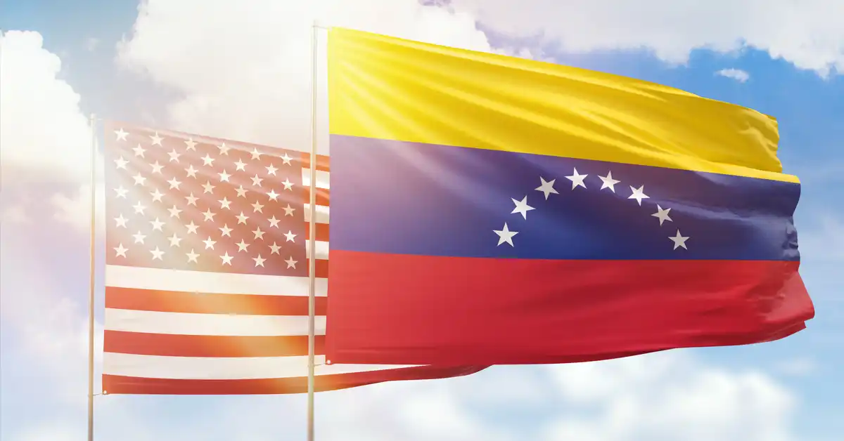 image of an american flag and a venezuelan flag, representing tps for venezuelans
