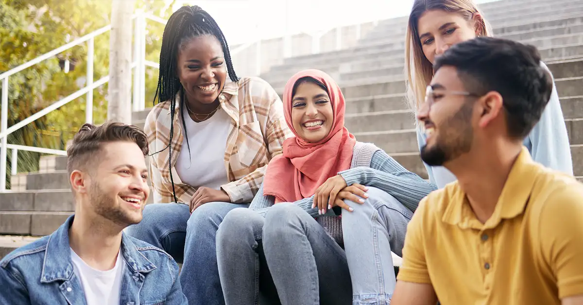 image of diverse group of college students representing the article about immigration regulations affecting international higher education students