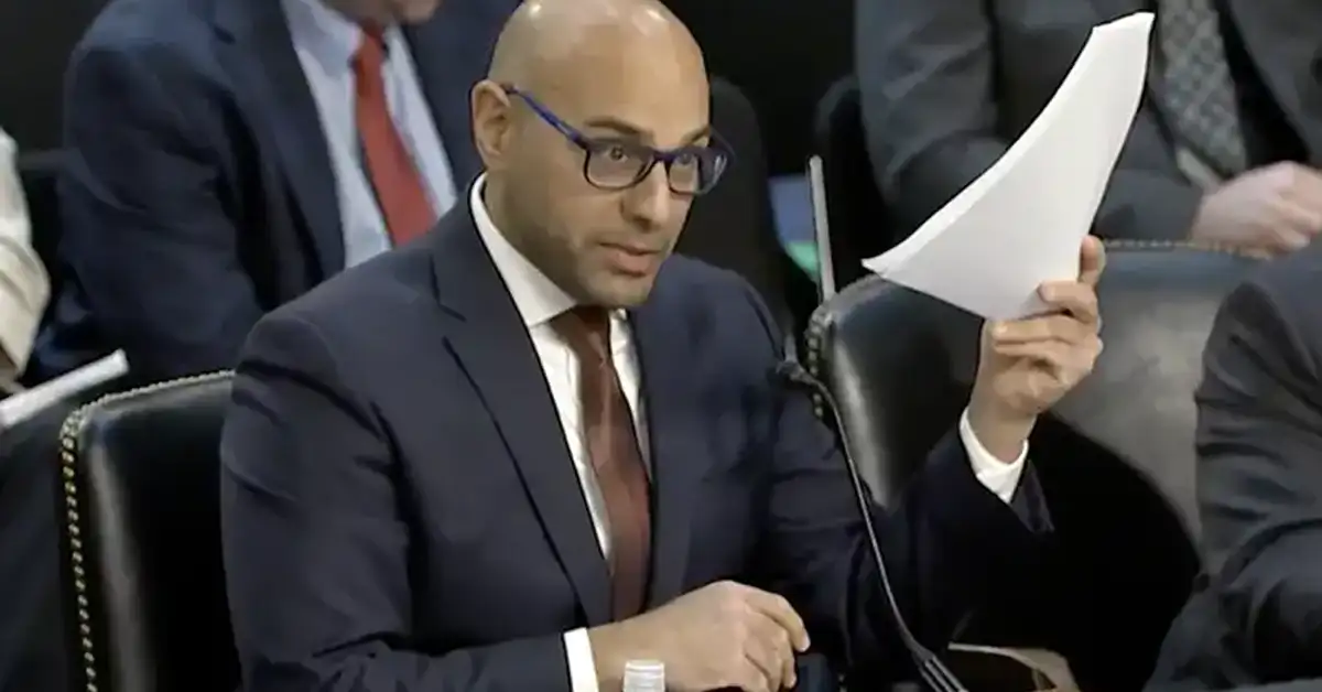 Aaron Siri testifying at U.S. Senate